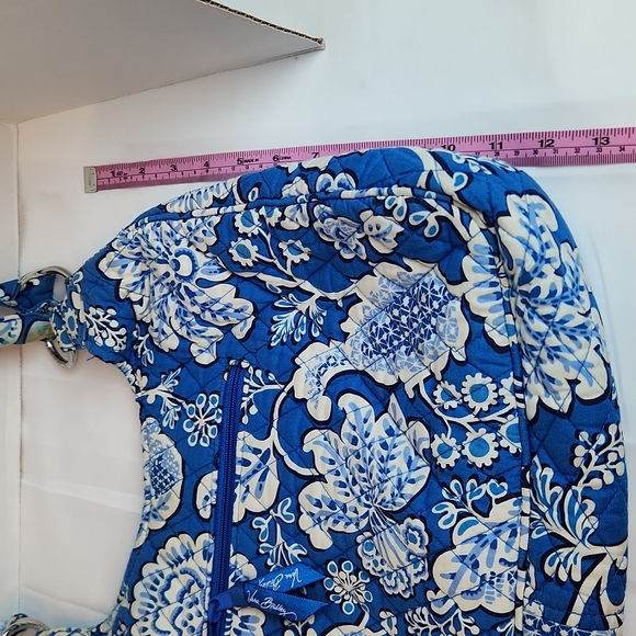 Vera Bradley Shoulder Bag Blue White Floral - Picture 15 of 16